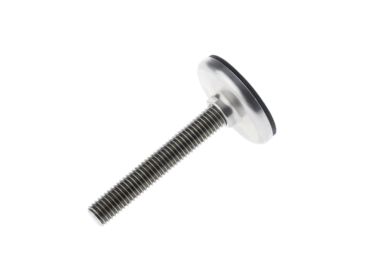 a300004 Nu-Tech Engineering M10 40 mm Dia. Adjustable Foot, Stainless Steel, 600 kg Static Load Capacity