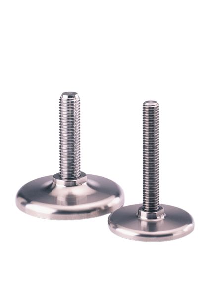 Nu-Tech Engineering M12 50 mm Dia. Adjustable Foot, Stainless Steel, 750 kg Static Load Capacity 0 ° Tilt Angle