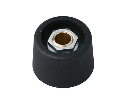 OKW 23 mm Knob Diameter Black Potentiometer Knob for 6 mm Shaft Round Shaft, A3123069