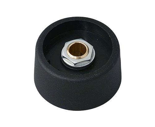 OKW 31 mm Knob Diameter Black Potentiometer Knob for 6.35 mm Shaft Round Shaft, A3131639