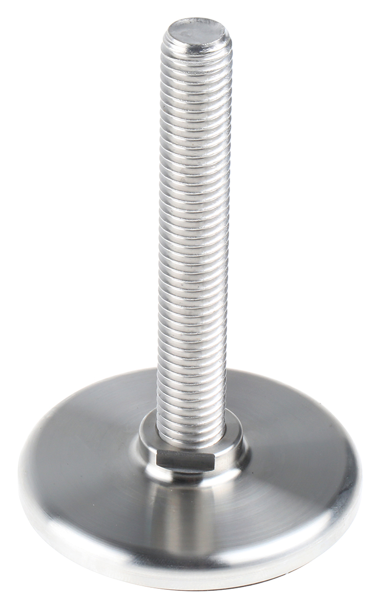 Nu-Tech Engineering M12 60 mm Dia. Adjustable Foot, Stainless Steel, 1250 kg Static Load Capacity