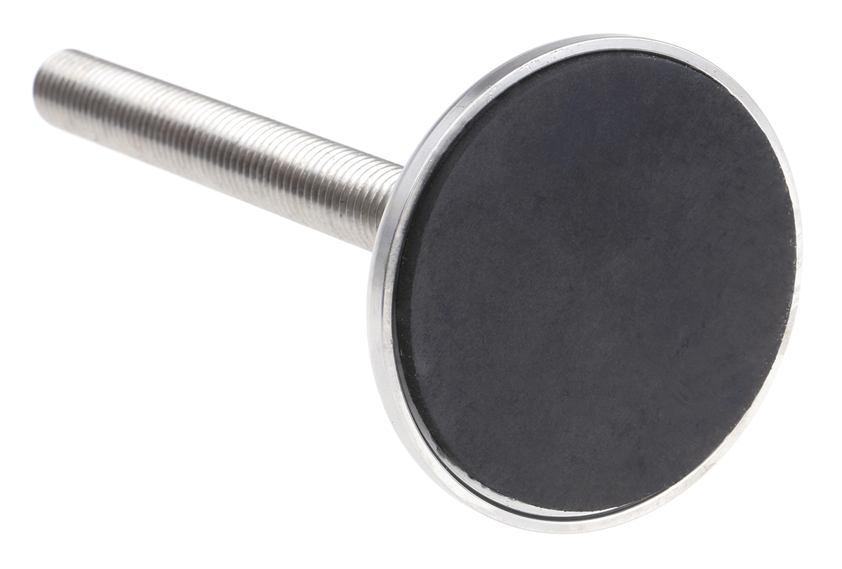 a315002 Nu-Tech Engineering M12 60 mm Dia. Adjustable Foot, Stainless Steel, 1250 kg Static Load Capacity