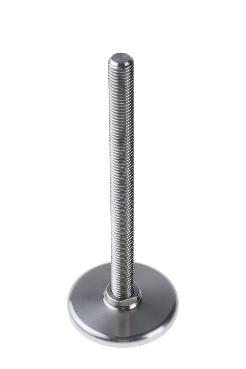 Nu-Tech Engineering M12 60 mm Dia. Adjustable Foot, Stainless Steel, 1250 kg Static Load Capacity