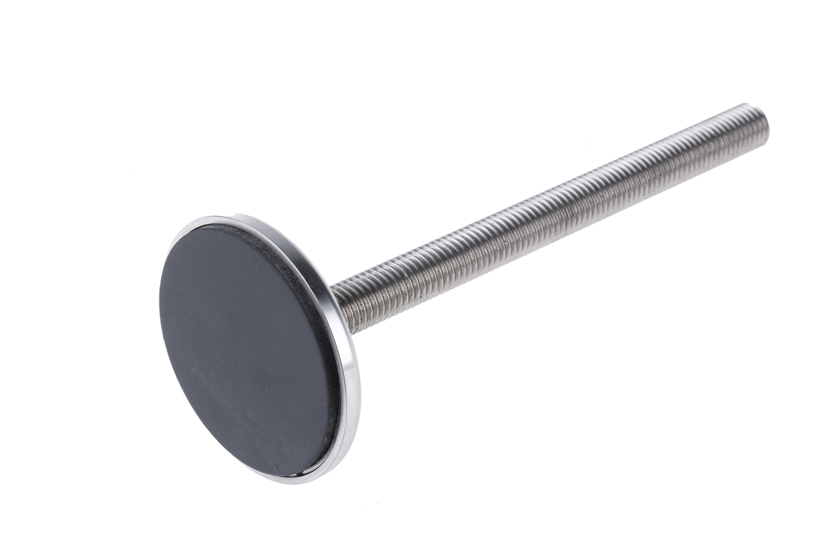 a315003 Nu-Tech Engineering M12 60 mm Dia. Adjustable Foot, Stainless Steel, 1250 kg Static Load Capacity