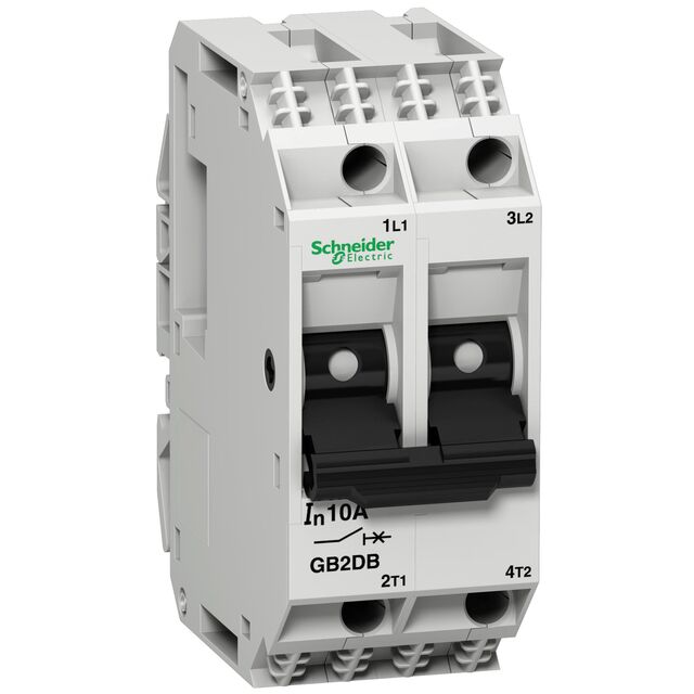 gb2db09 Schneider Electric 4A 2P Pole Thermal Magnetic Circuit Breaker, 277 V ac, 415 V ac GB2
