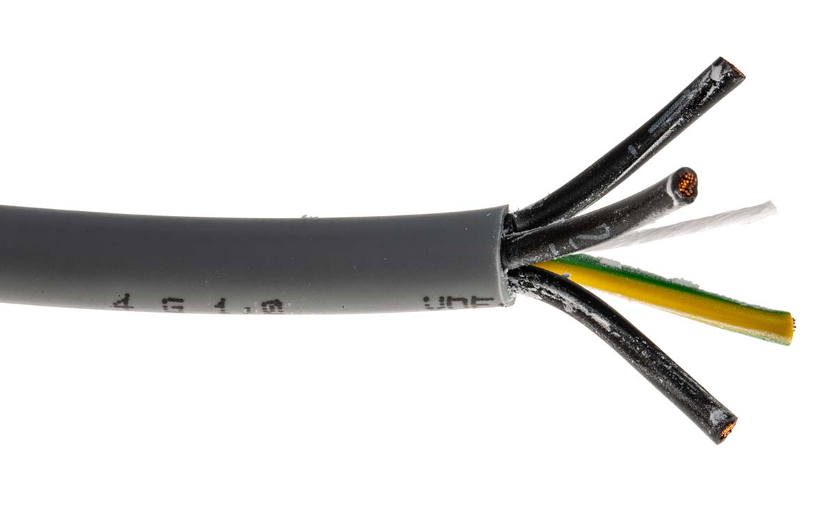 1119204 Lapp ÖLFLEX CLASSIC 110 YY Control Cable, 4 Cores, 1 mm², YY, Unscreened, 50m, Grey PVC Sheath, 17 AWG