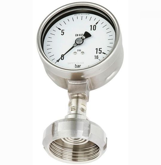WIKA DN 38 Analogue Pressure Gauge 6bar Bottom Entry 100mm Outside Diameter