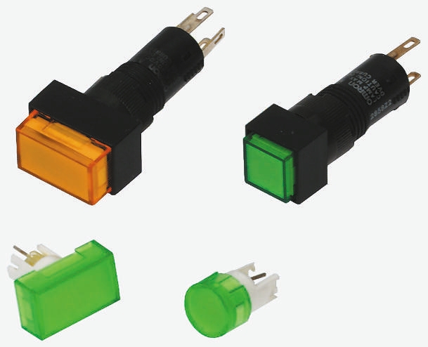 Omron Yellow Square Push Button Lens for Use with A3D Series