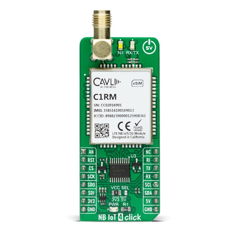 MikroElektronika mikroBUS socket wireless communication module LTE Add On Board for mikroBUS socket MIKROE-4769