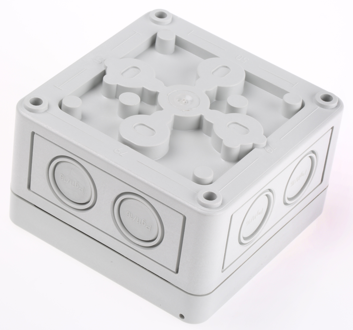 12540321 Spelsberg TK PC Series Grey Polycarbonate Junction Box, IP66, 94 x 94 x 57mm