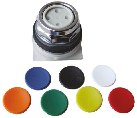 Schneider Electric Harmony 9001K Series, Black, Blue, Green, Orange, Red, White, Yellow Push Button Head, Momentary