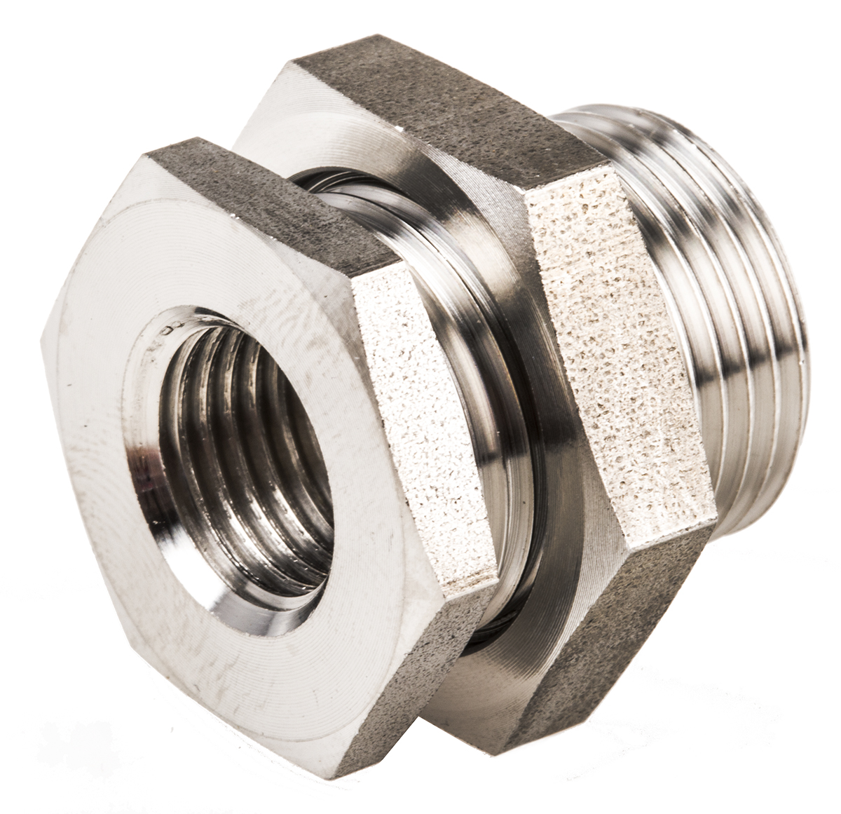 Legris Stainless Steel Pipe Fitting, Straight Hexagon Bulkhead Adapter, Female G 1/4in