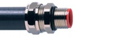 Adaptaflex Straight Connector, Conduit Fitting, 32mm Nominal Size, M32, Brass, Silver IP67 rating