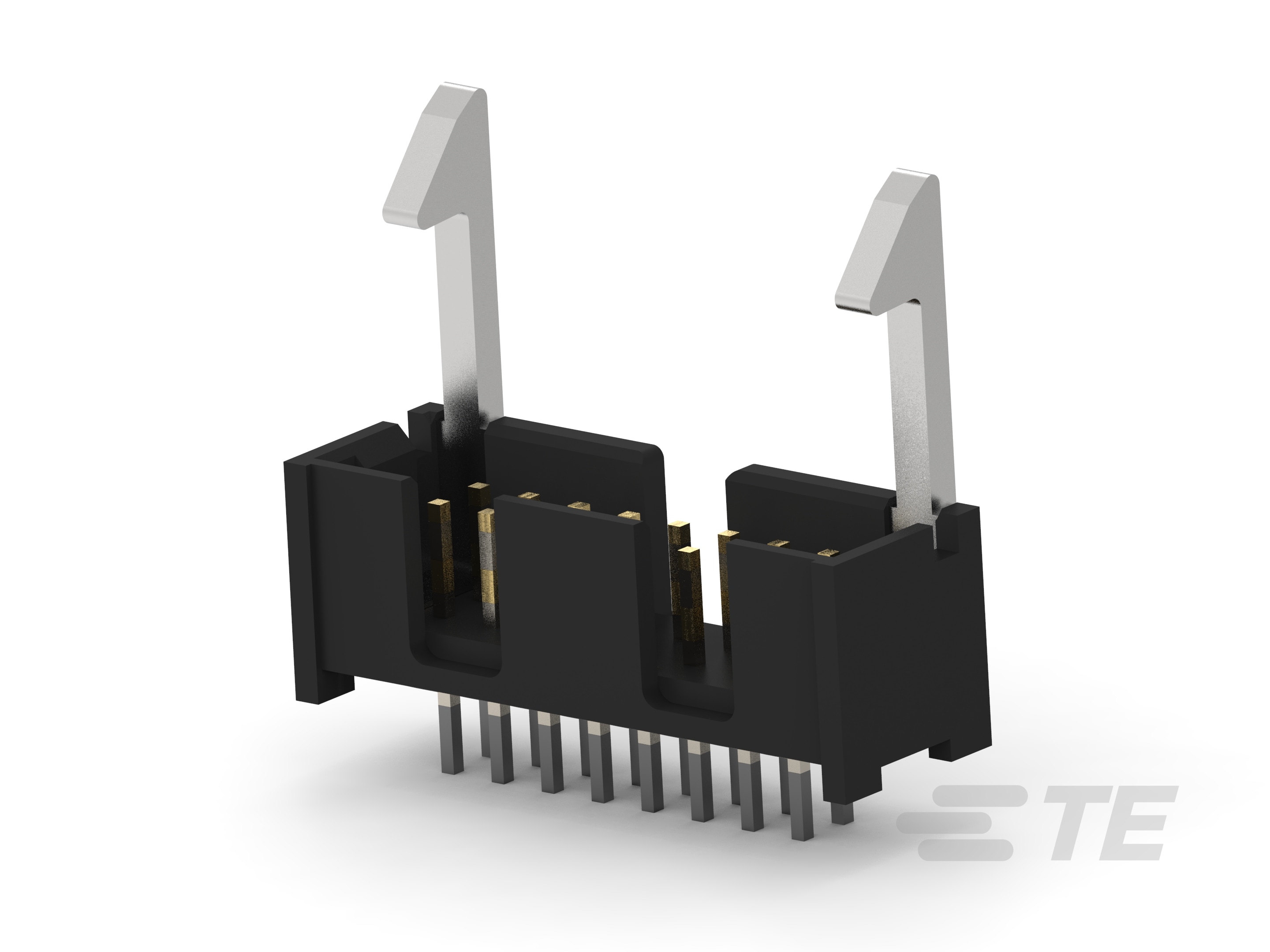 TE Connectivity AMP-LATCH Series Vertical Board PCB Connector, 16 Contact(s), 2.54 mm Pitch, 2 Row, Shrouded