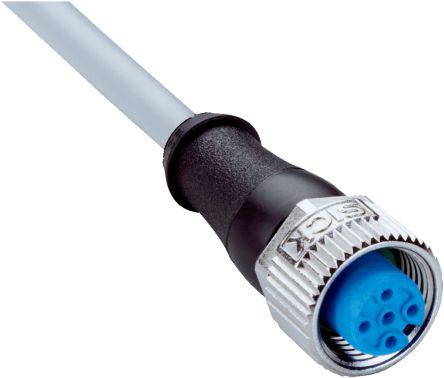 Sick M12 5-Pin 2m Female Plug Connector With Cable, 125 V