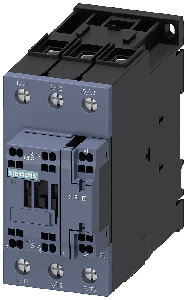 3rt2036-3al20 Siemens 3RT2 Contactor, 230V ac Coil, 3-Pole, 50 A, 22 kW 230V ac, 1 NO/1 NC, 690V