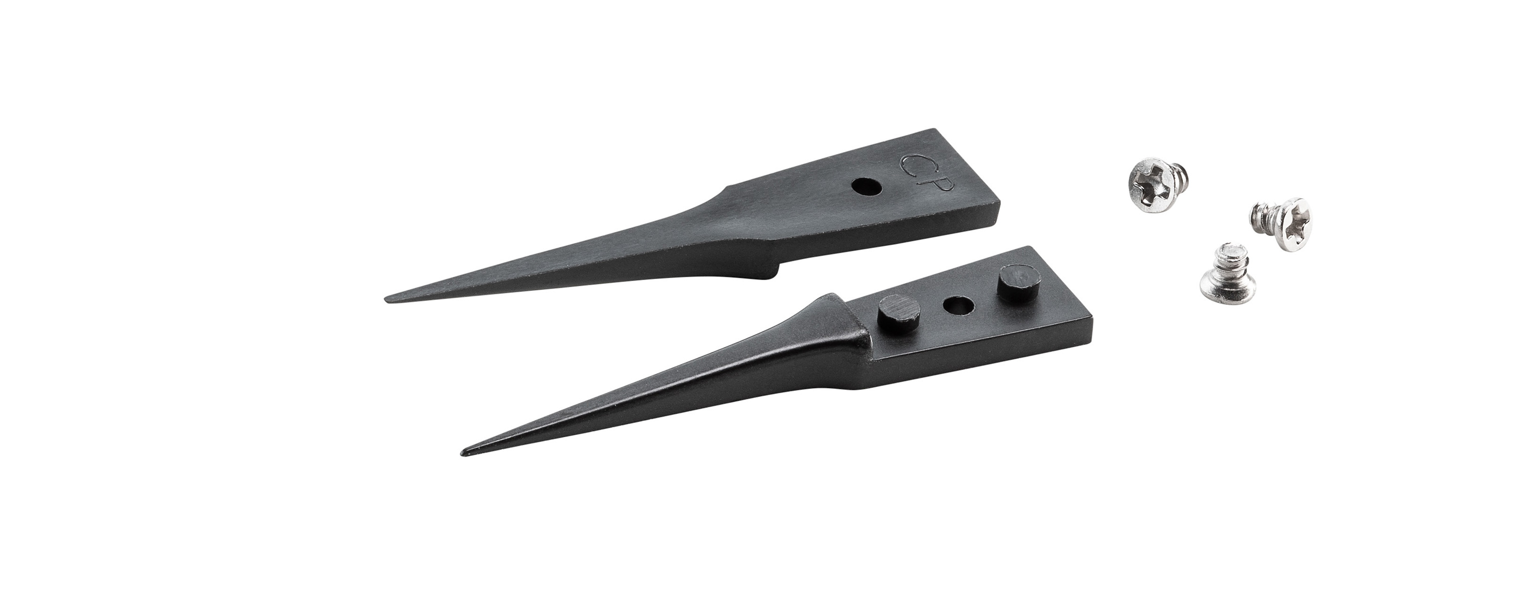 ideal-tek 40 mm Polyetheretherketone Sharp, Straight, Very Fine ESD Safe Tweezer Tips