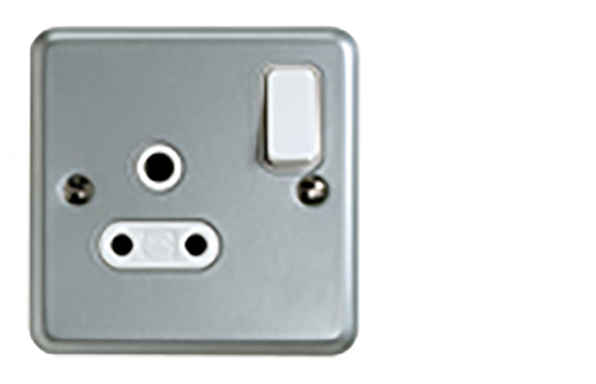 MK Electric Metalclad Plus 1 Gang Electrical Socket, 1 Pole, 5A