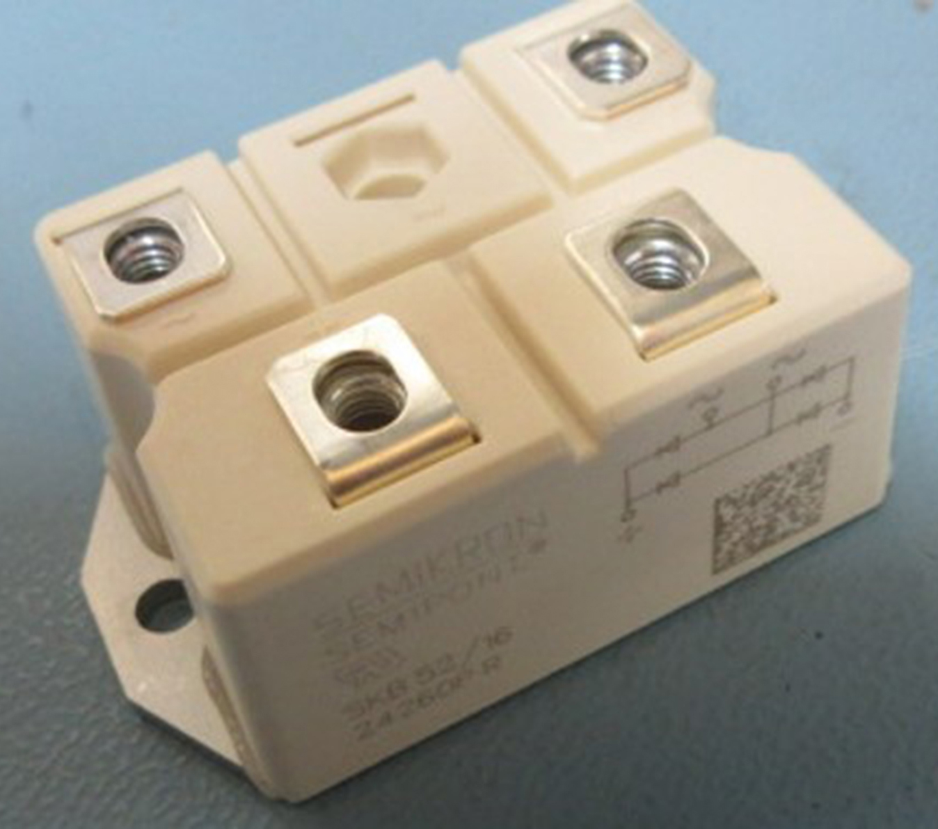 skb-52-16 Semikron Danfoss Bridge Rectifier Module, 1600 V 1.6 kA, 7-Pin Single