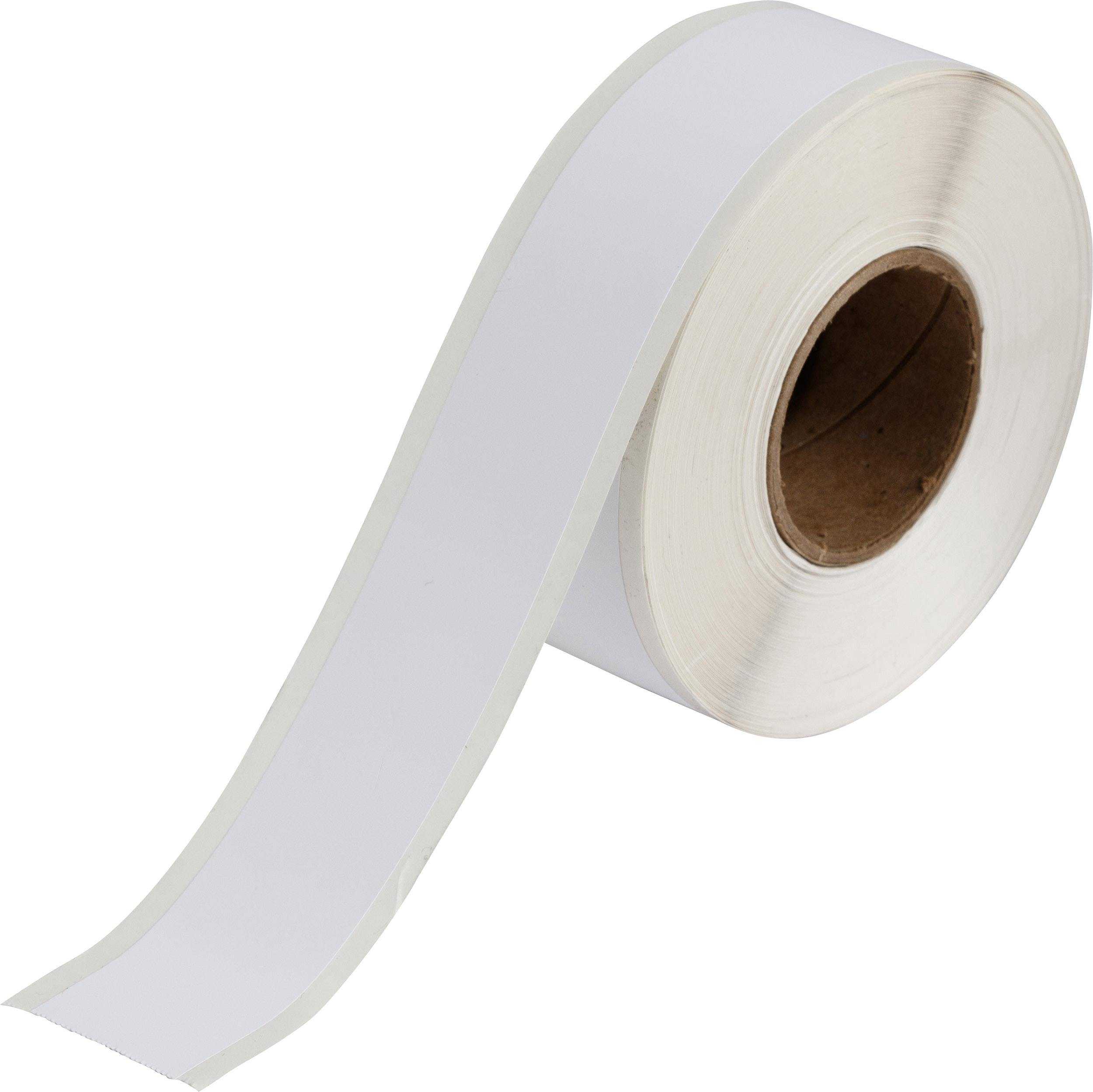 Brady B-2595 Inkjet Receptive Vinyl White Label Roll, 28.58mm Width, 1 Qty