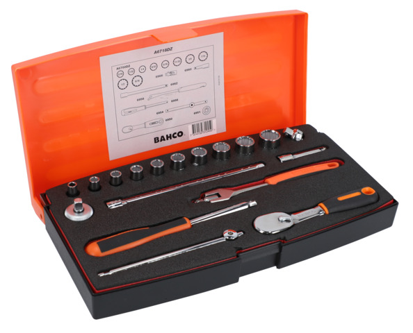 Bahco 18-Piece 1/4 in 12 Point Socket Set