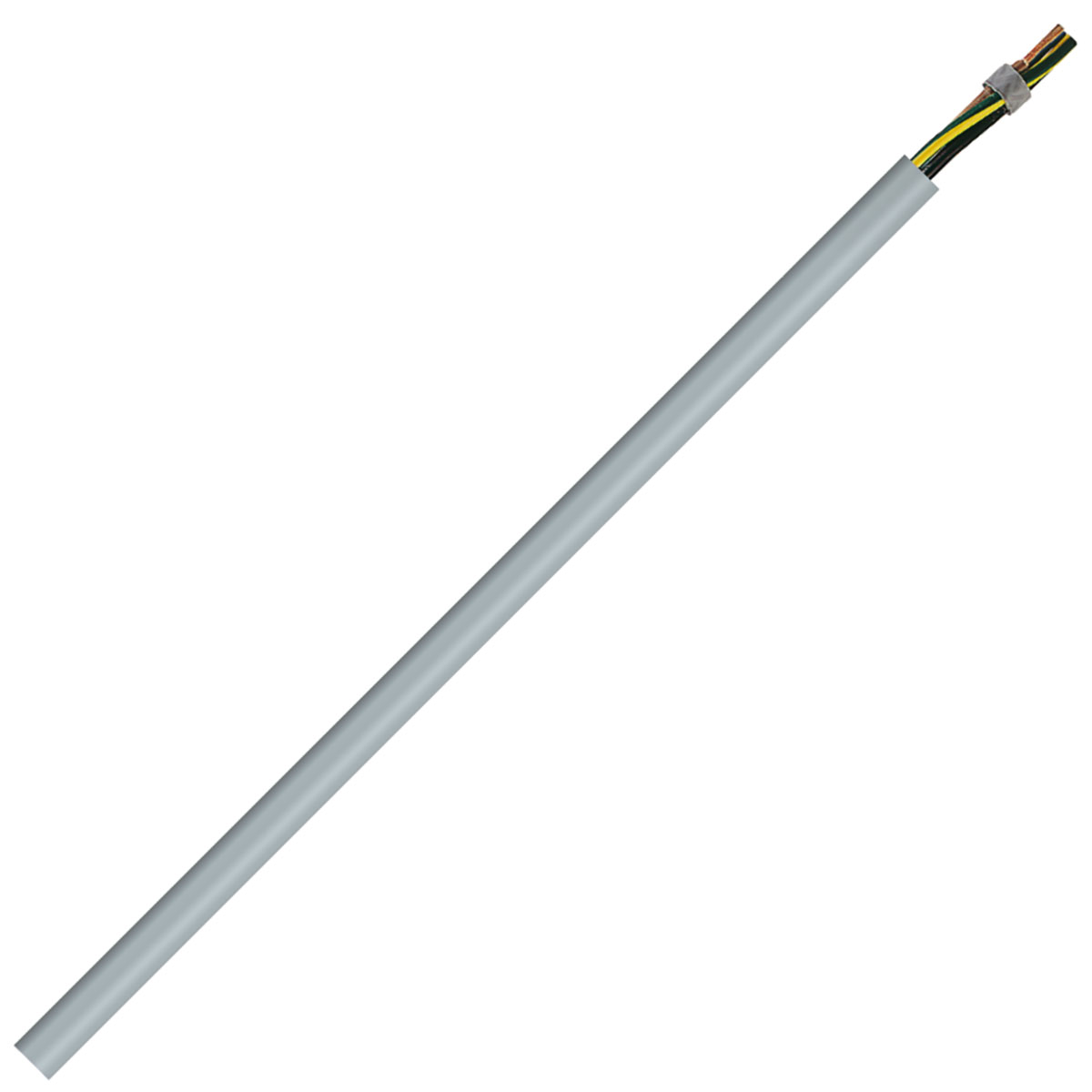 AXINDUS Harmoflex H05VV5-F Control Cable, 12 Cores, 1 mm² 17 AWG, Unscreened, 50 m, Grey Polyvinyl Chloride Sheath