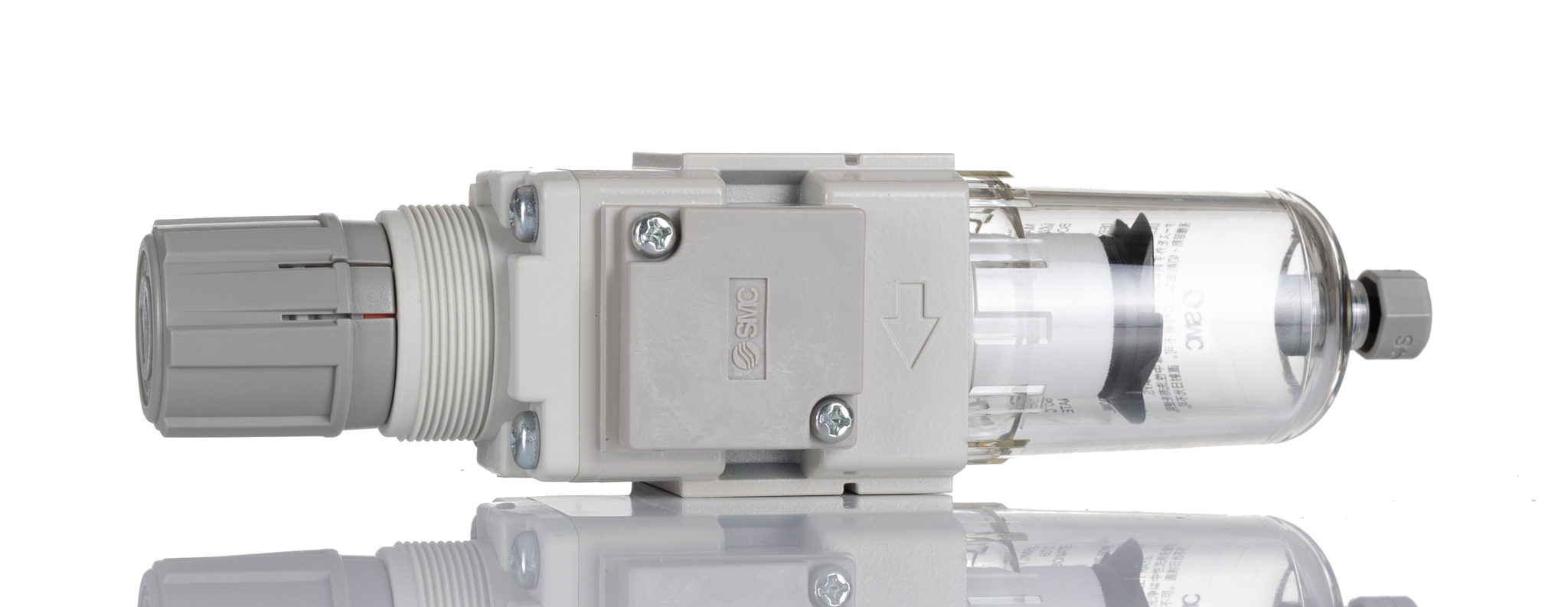 aw20-f02b-b SMC AW Polycarbonate Filter Regulator, 5μm, G 1/4, 10 bar