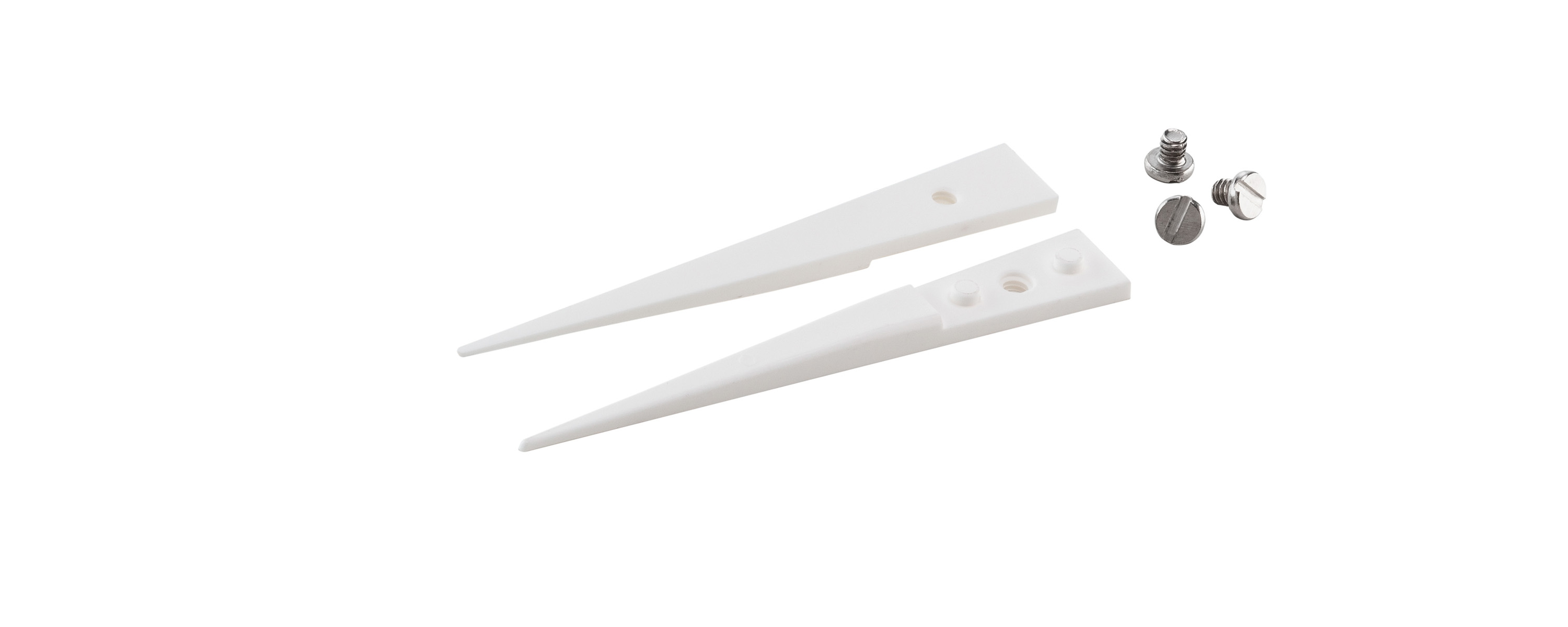 ideal-tek 45 mm Zirconia Toughened Aluminium Fine, Straight, Bevel ESD Safe Tweezer Tips