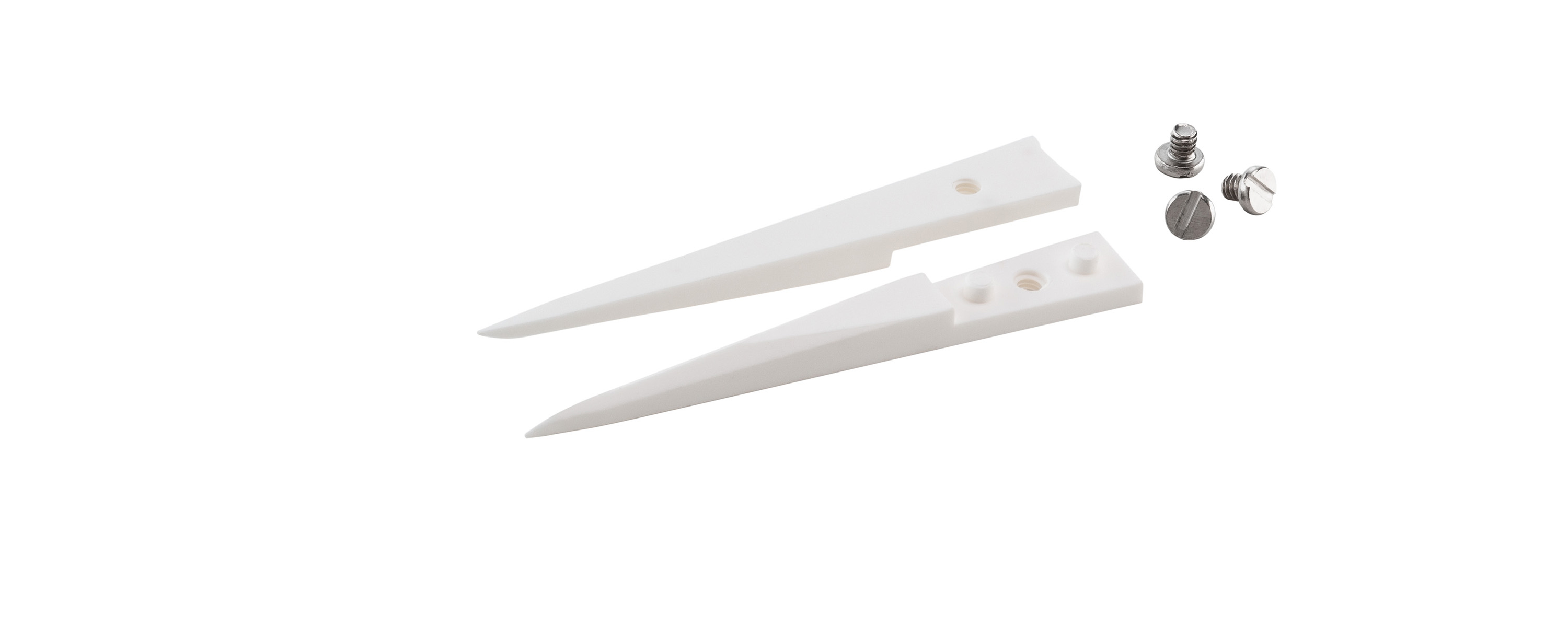 ideal-tek 45mm Zirconia Aluminium, Aluminium Pointed, Fine, Straight, Strong Tweezer Tips