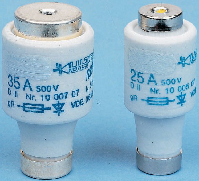 SIBA 6A DII Diazed Fuse, E27 Thread Size, gR, 500V ac