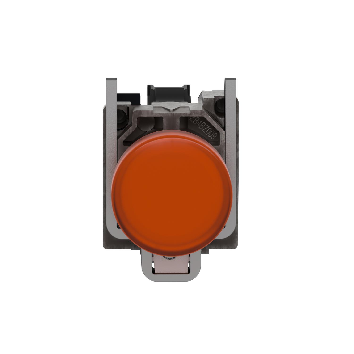 xb4bvb5 Schneider Electric Harmony XB4 Orange LED Pilot Light, 22mm Cutout, IP66, IP67, IP69, IP69K, 24 V ac/dc
