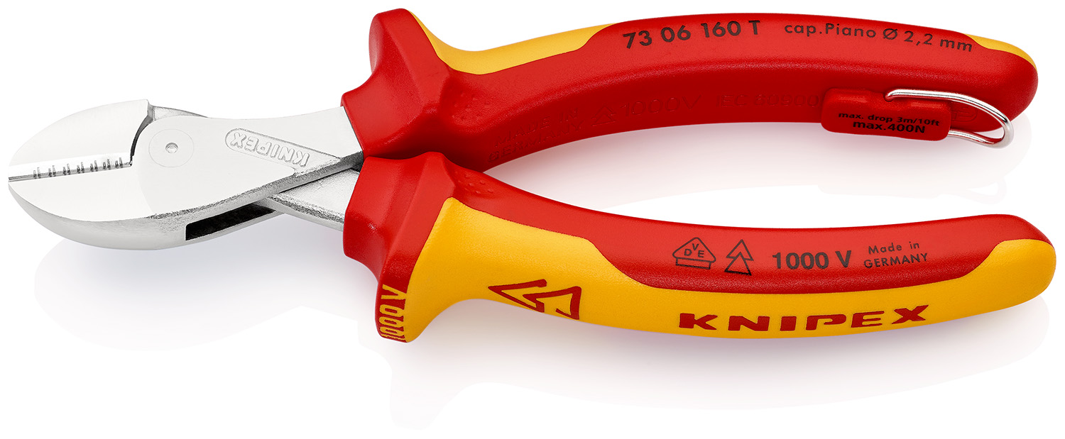 Knipex X-Cut® VDE/1000V Insulated High Leverage Diagonal Cutter