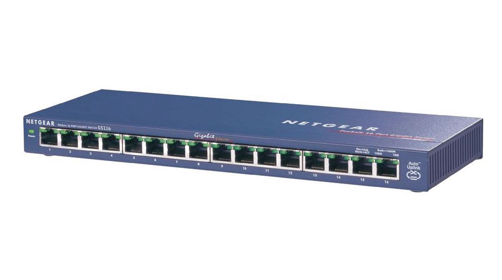 Netgear GS116GE, Unmanaged 16 Port Ethernet Switch