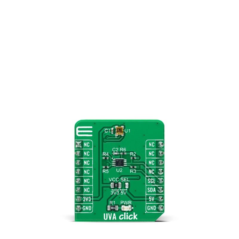 MikroElektronika UVA Click Ultraviolet (UV) Sensor Add On Board for GUVA-C32M mikroBUS Socket