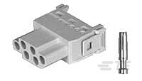 TE Connectivity Heavy Duty Power Connector, Female, HVS Series, 6 Contacts