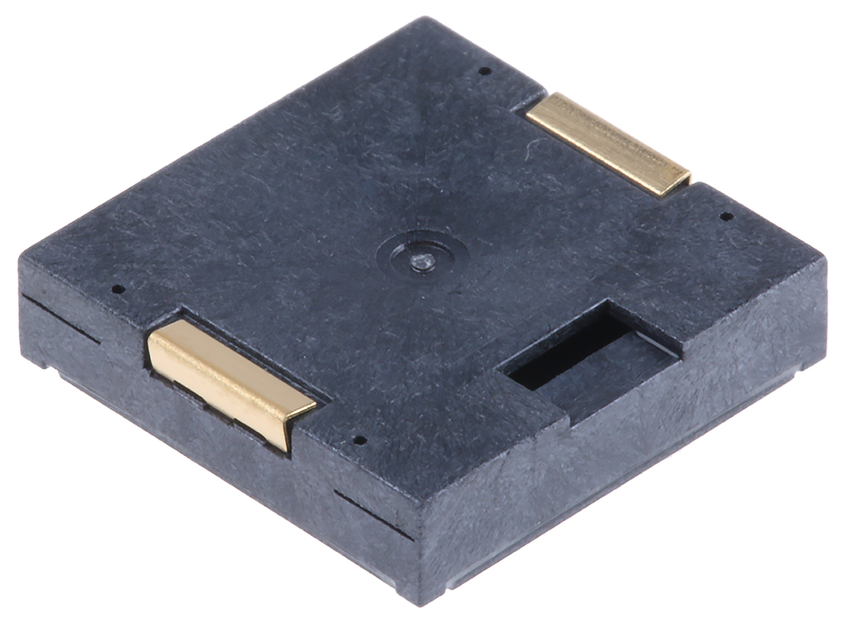 Murata 70dB SMD Buzzer External Piezo Buzzer Transducer, 12 x 12 x 3mm, 3V ac Min, 25V ac Max