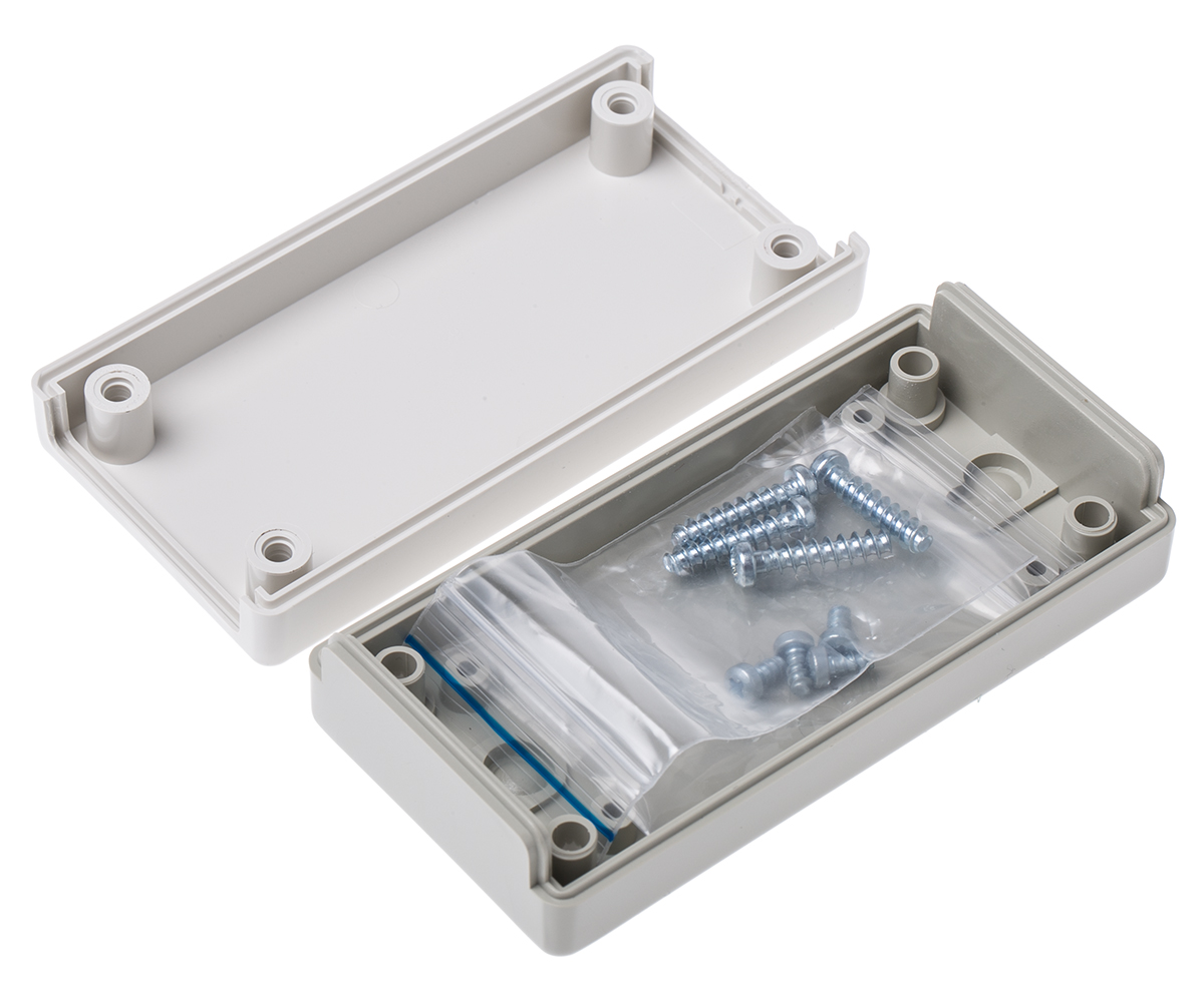 a9010065 OKW Flat-Pack Case Grey ABS Instrument Case 25 mm, 100 mm, 50 mm