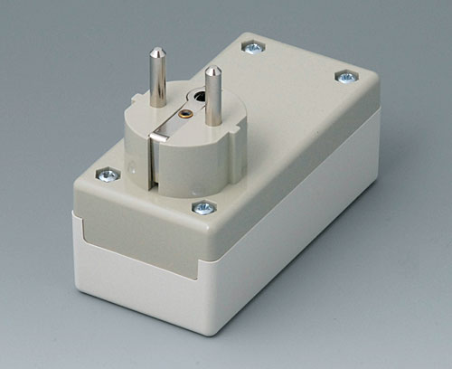 a9011665 OKW Grey ABS Plug Case, IP40 40 mm, 100 mm, 50 mm