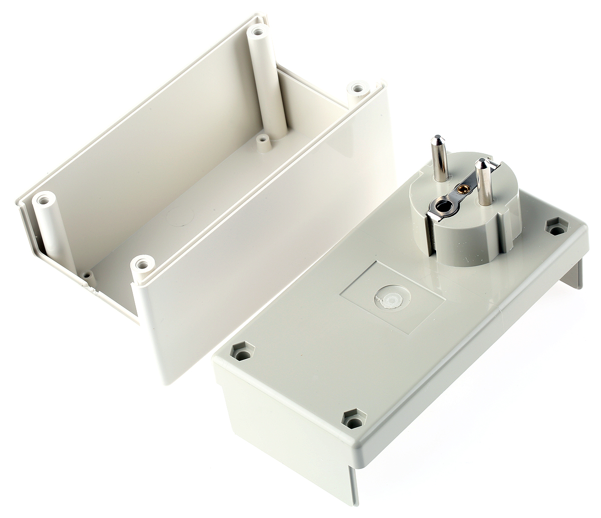 a9021665 OKW White ABS Plug Case, IP40 65 mm, 120 mm, 65 mm