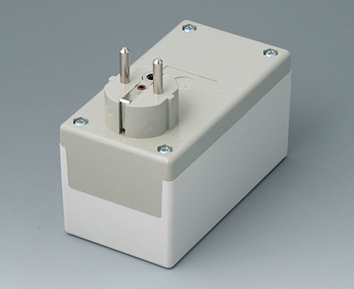 OKW White ABS Plug Case, IP40 65 mm, 120 mm, 65 mm