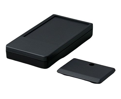 OKW A90 Series Black ABS Handheld Case Integral Battery Compartment, IP54, 120 mm x 22 mm x, 65 mm