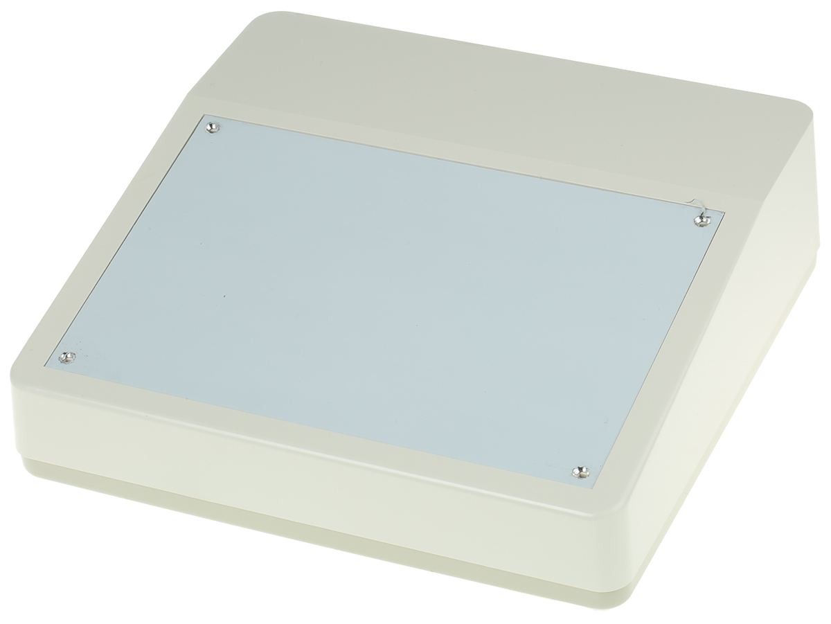 OKW DeskCase 190 Series White, Grey ABS Desktop Enclosure, 228 mm 76 mm, 216 mm
