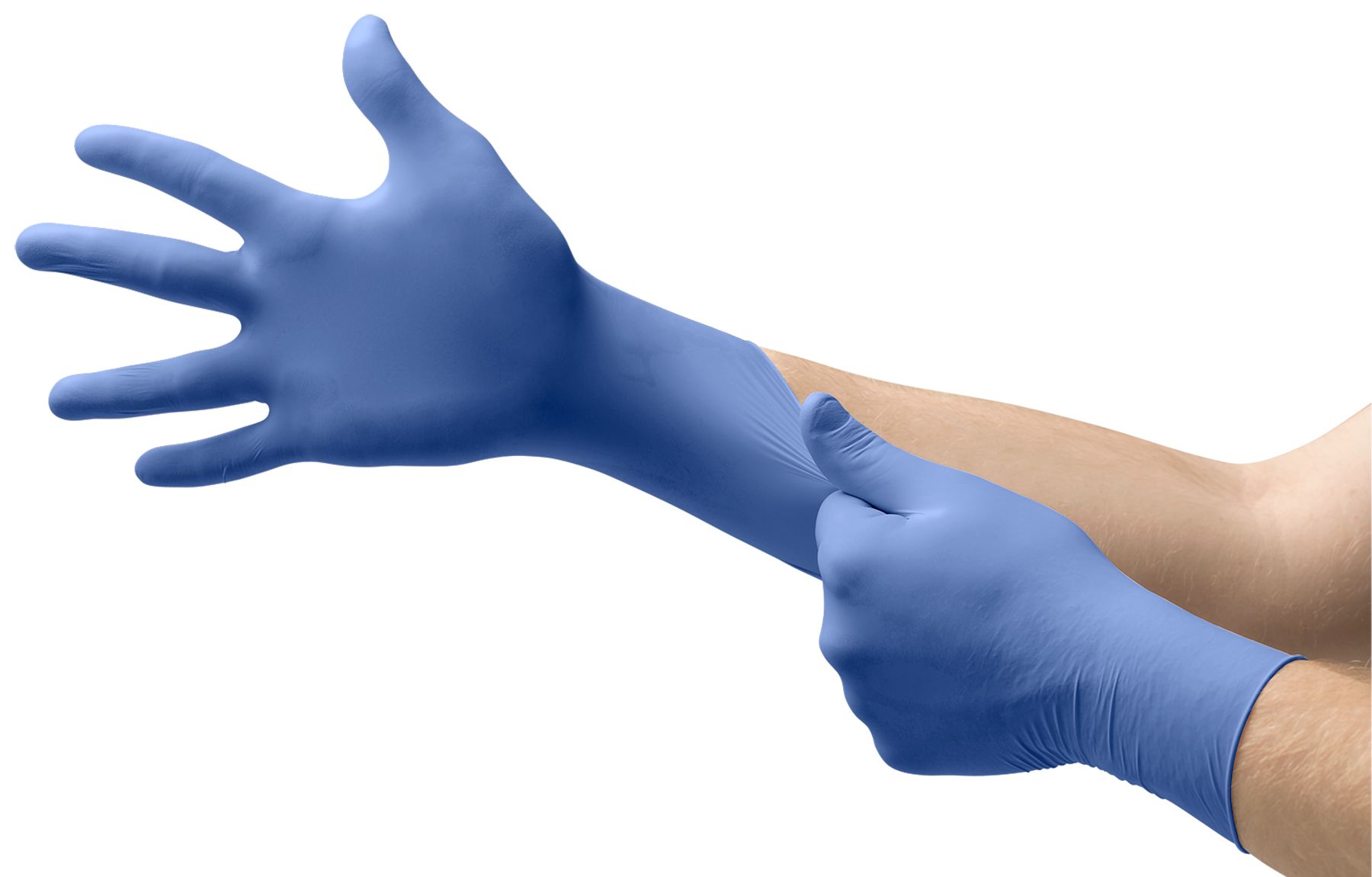 Ansell MicroFlex 93-823 Blue Nitrile Material Handling Work Gloves, Size 7.5-8 M