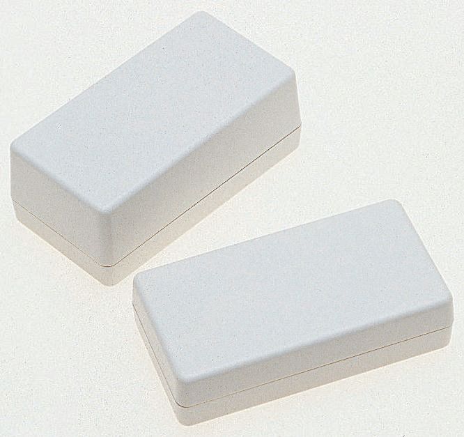 OKW Shell-Type Case Series White ABS Handheld Enclosure, IP65, 85 mm x 22 mm x, 45 mm