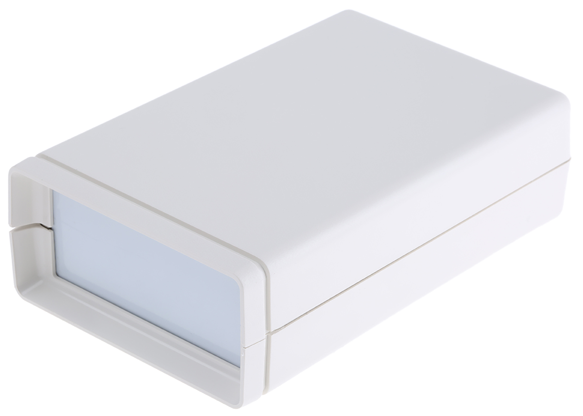 OKW Shell-Type Case Series White ABS Handheld Enclosure Integral Battery Compartment, IP65, 114 mm x 33 mm x, 72 mm