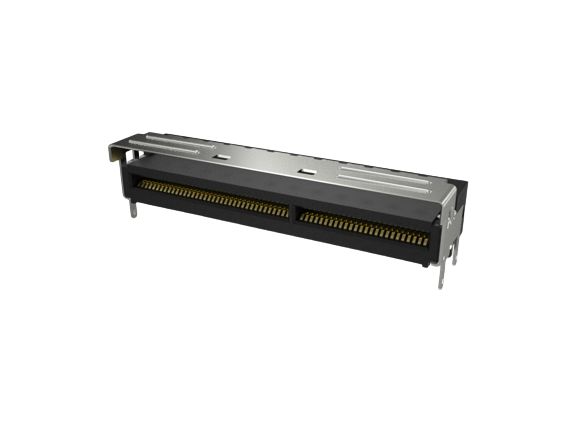 Amphenol Communications Solutions Right Angle Edge Connector, 74-Contacts, 0.6mm Pitch