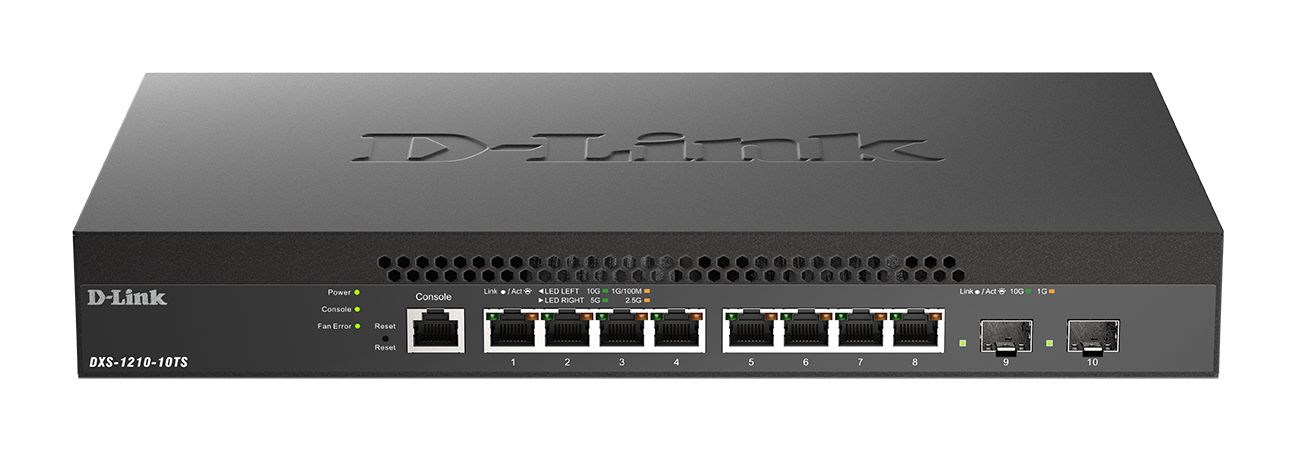 D-Link 10-Port 10G Multi-Gigabit Smart Managed Switch, Smart 10 Port Smart Switch, EU