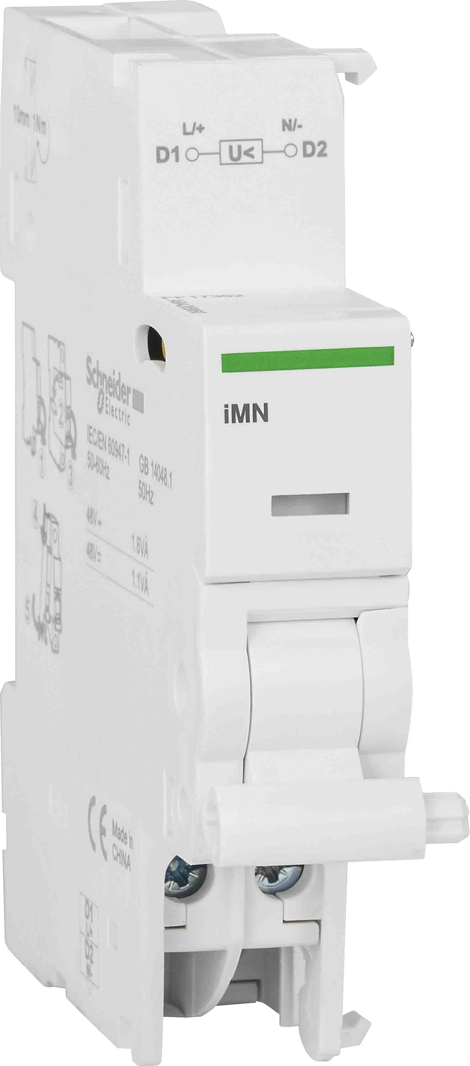 Schneider Electric 48V ac/dc Undervoltage Release Circuit Trip for use with RCA, ISW-NA, iID, IDPN Vigi, iC65, iC60 MCB,