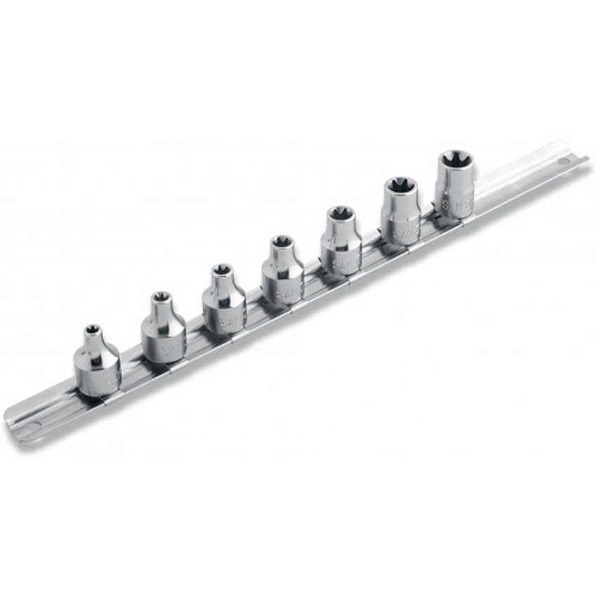 SAM JTX-J7R 3/8 in TX Set of 7 Sockets 3/8" for Torx® imprint on storage rack