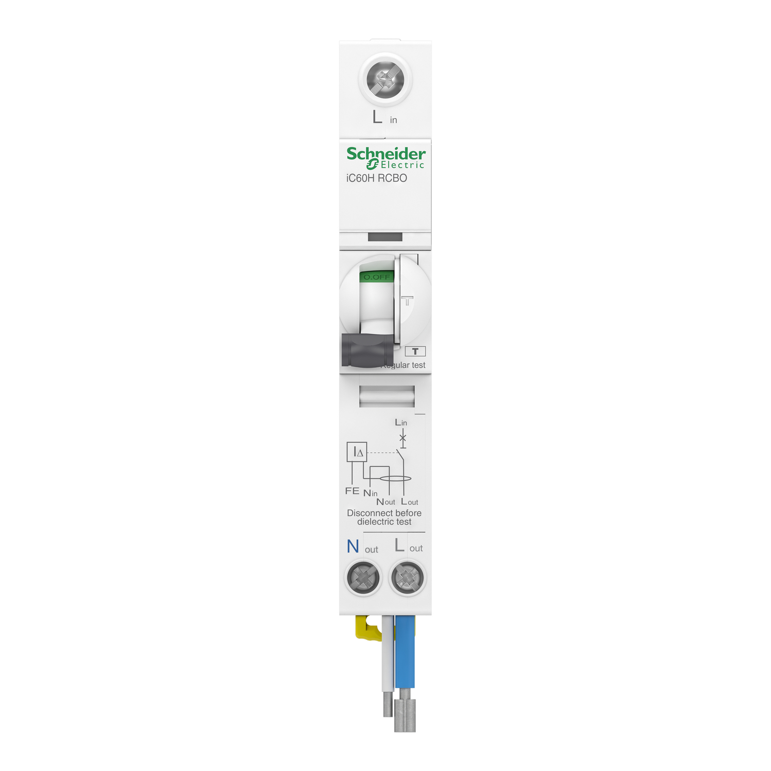 a9d10820 Schneider Electric Residual Current Circuit Breaker with Overload Protection, 20A Current Rating, 1-Pole, 10 mA Trip